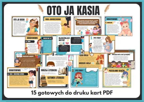 Oto jest Kasia, bohaterka książki o tym samym tytule. Dziewczynka zmaga się z zazdrością o młodszą siostrę.