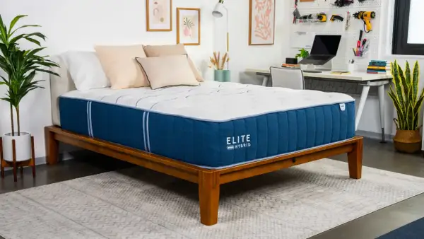 Elite Hybrid mattress, perfect for athletes needing recovery. This bed offers superior support and comfort for active lifestyles.