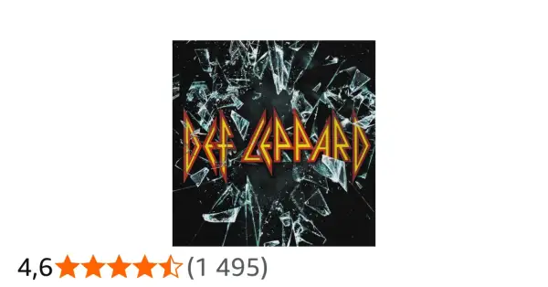 Okładka albumu Def Leppard z rozbitym szkłem. Posłuchaj najlepszych utworów Def Leppard.