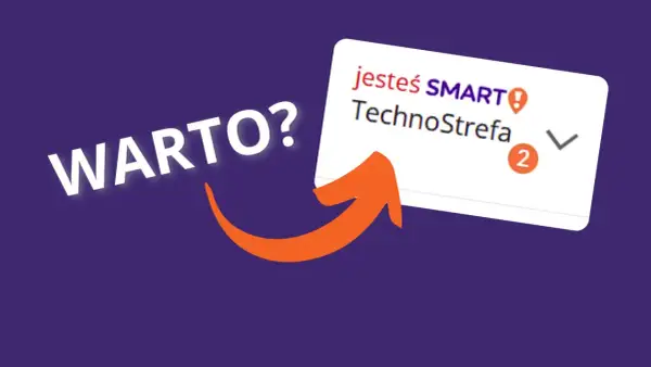 WARTO?" obok karty z napisem "jesteś SMART! TechnoStrefa" i liczbą 2. Dowiedz się, allegro smart co to jest i czy warto!