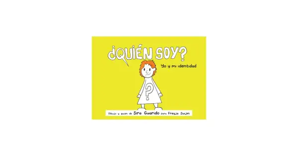 Un niño con un signo de interrogación en su vestido se pregunta "¿Quién soy?". Entre ser y no ser, yo soy, explorando mi identidad.