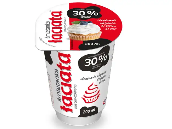 Śmietanka Łacjata 30% - idealna do ubijania, sosów i zup. Najlepsza śmietana do ubijania, która sprawdzi się w każdej kuchni.