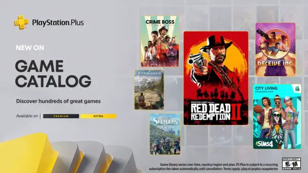 Nowe gry w PS Plus maj: Red Dead Redemption 2, The Sims 4 i inne hity w Game Catalog.