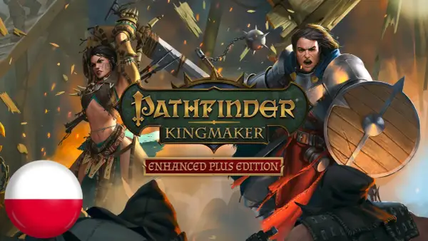 Grafika Pathfinder Kingmaker Enhanced Plus Edition z polską flagą. Gotowi na przygodę z pathfinder kingmaker spolszczenie!