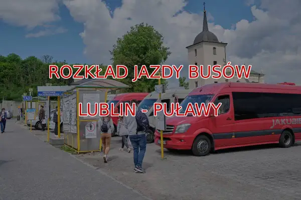 Busy lublin - puławy przez kurów czekają na pasażerów na przystanku.