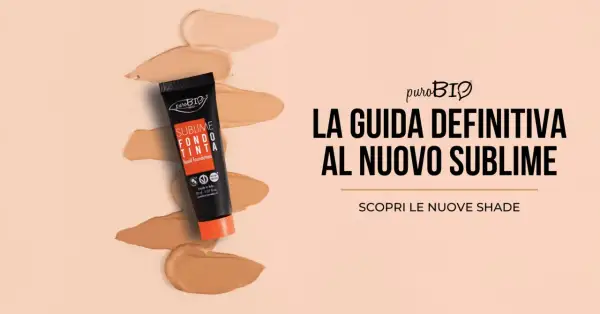 Tubo di fondotinta puroBIO con campioni di colore. Scopri il fondotinta sottotono freddo perfetto per te.