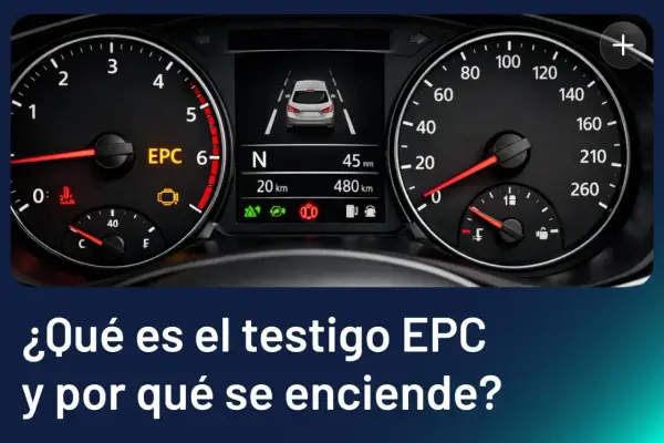 Testigo EPC encendido en el panel de un Seat Ibiza, indicando un problema.