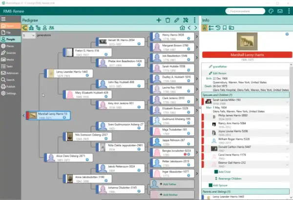 Arbre généalogique RootsMagic 8, idéal pour découvrir votre histoire familiale. Ce logiciel gratuit familysearch gratuit vous aide à retracer vos ancêtres.