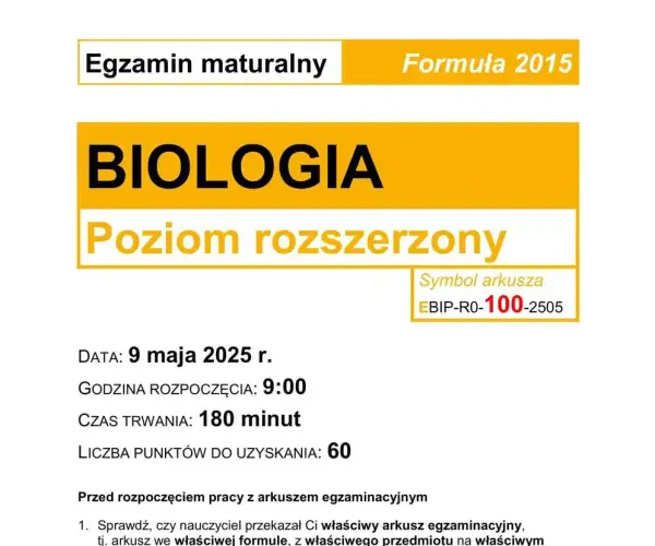 Kiedy biologia rozszerzona? Ważne daty i szczegóły egzaminu