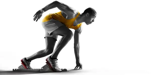 Atleta listo para jugar y competir en deportes.