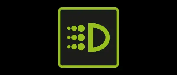 Icône de feux diurnes arrière : un carré vert sur fond noir, avec un symbole "D" vert et des points lumineux.