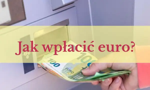 Ręka wkłada euro do wpłatomatu. Dowiedz się, jak wpłacić euro na konto walutowe ING.