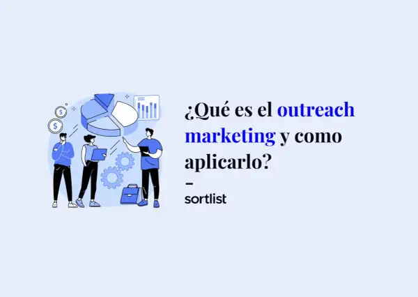 Personas analizan un gráfico de pastel y barras, discutiendo qué es el outreach marketing y cómo aplicarlo.