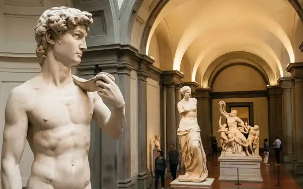 W muzeum podziwiać można najpiękniejsze rzeźby świata: odzianego w płótno Dawida, Wenus z Milo i grupę Laokoona.