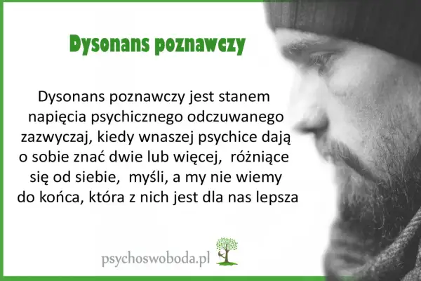 Dysonans poznawczy to napięcie psychiczne, gdy w głowie mamy sprzeczne myśli.