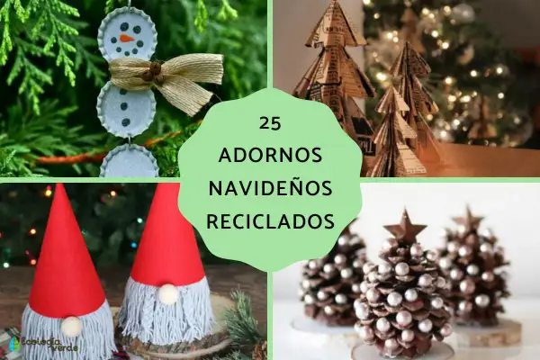Muñeco de nieve con tapas, árboles de periódico y gnomos: ideas de manualidades de navidad recicladas para decorar tu hogar.
