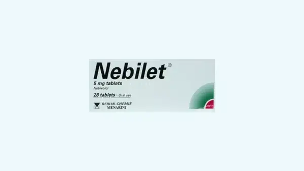 Opakowanie Nebilet 5 mg. Pytanie: Nebilet 5 mg czy można pić alkohol? Warto skonsultować się z lekarzem.