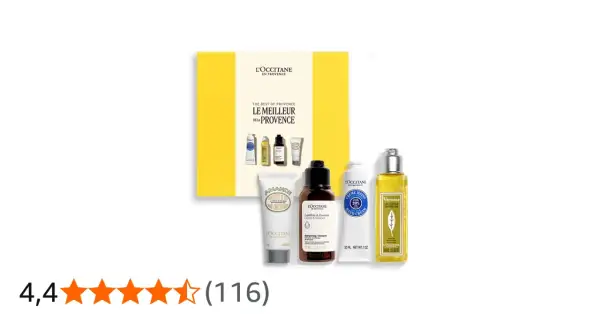 Set de spa L'Occitane con productos de almendra, verbena y más. Ideal para un momento de relax.