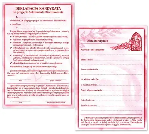 Jak wypełnić deklarację kandydata do bierzmowania – uniknij błędów