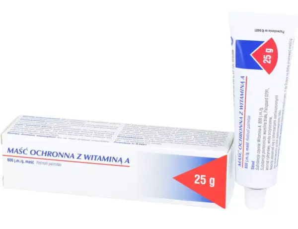 Maść ochronna z witaminą A, 25 g. Zapewnia ochronę i pielęgnację skóry.