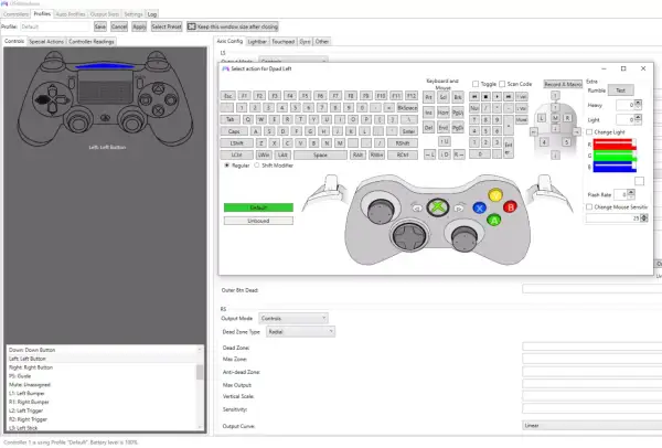 DS4Windows-Software zeigt, wie man einen PS5-Controller mit dem PC verbindet.
