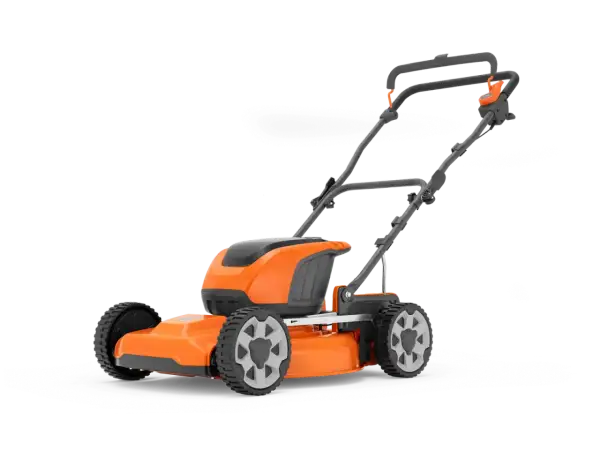Pomarańczowa kosiarka akumulatorowa Husqvarna 246. Sprawdź jej husqvarna 246 dane techniczne, aby poznać możliwości.