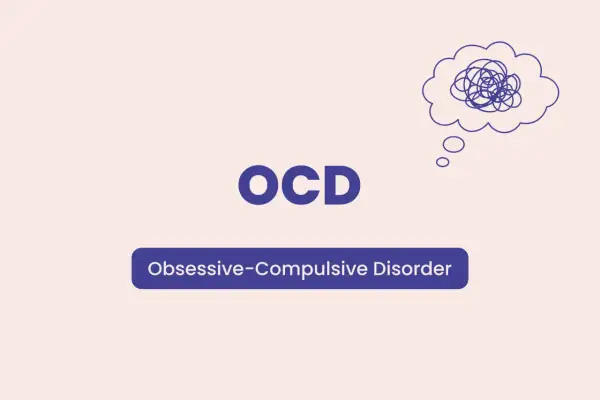 OCD, tvångssyndrom. Tankebubblan visar hur det känns när jag har ångest.