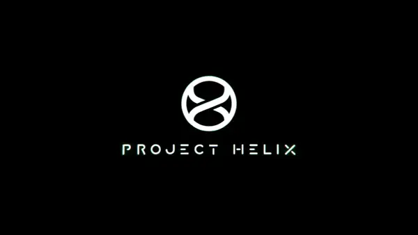Logo "Project Helix" z symbolem nieskończoności w okręgu, zapowiedź nowej generacji Xbox.