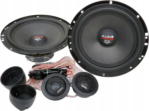 Zestaw głośników samochodowych Audio System MX EVO, idealny do Opel Astra H. W komplecie dwa głośniki niskotonowe, dwa tweetery i okablowanie.
