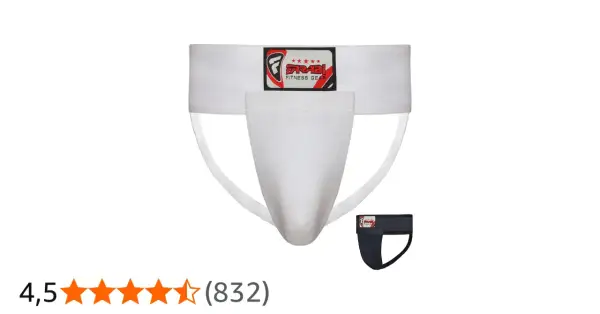Conchiglia protettiva da uomo per sport, con logo Farabi Fitness Gear.