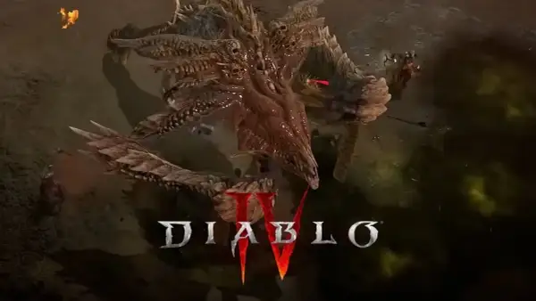 Potworny diablo 4 boss świata walczy z bohaterami.