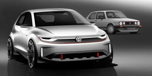 Nowoczesny i klasyczny Volkswagen GTI, pokazujący ewolucję designu.