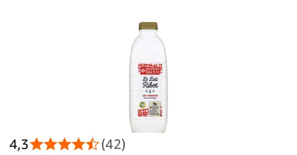 Bouteille de lait Ribot Paysan Breton, parfait pour une recette de buttermilk maison.
