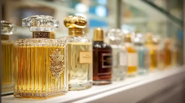 Eleganckie perfumy tureckie damskie w ozdobnych flakonach, kuszące bogactwem zapachów.