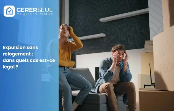 Couple stressé, entouré de cartons. La question de l'expulsion sans relogement est soulevée.