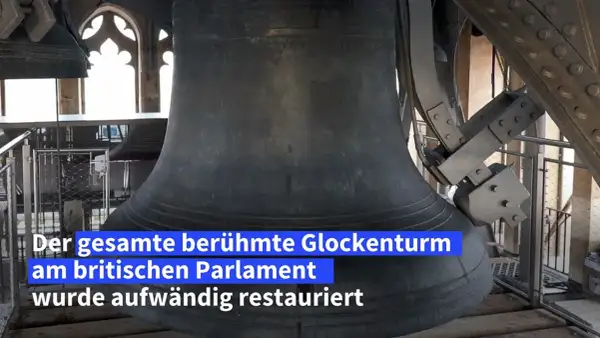 Der berühmte Glockenschlag von Big Ben, die Glocke des britischen Parlaments, wurde aufwendig restauriert.
