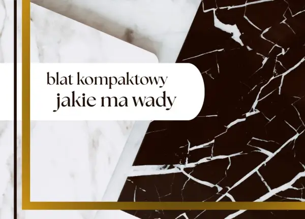 Blat kompaktowy – jakie ma wady? Elegancki design z kontrastującymi wzorami marmuru.