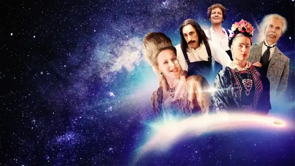 Figuren aus der sketch history staffel 4 reisen durch den Weltraum.