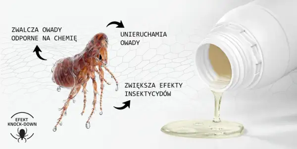 Jak pozbyć się pcheł u psa? Preparat zwalcza owady odporne na chemię, unieruchamia je i zwiększa efekty insektycydów.