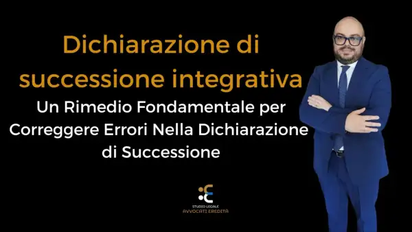 Dichiarazione integrativa per correggere un errore catastale successione. Avvocato con braccia conserte.