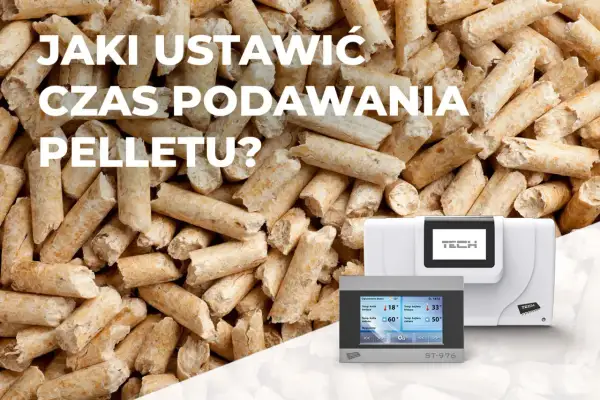 Palnik Venma: jak ustawić czas podawania pelletu? Sterownik TECH ST-976 pokazuje temperaturę kotła i bojlerów.
