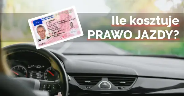 Prawo jazdy na pierwszym planie, za kierownicą samochodu.