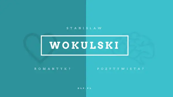 Wokulski jako romantyk? Grafika z sercem i mózgiem symbolizuje dylemat postaci.