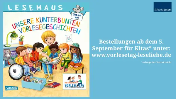 Bunte Vielfalt: Alle Kinder lernen lesen, denn Vorlesen verbindet. Die Stiftung Lesen fördert Lesefreude für alle.