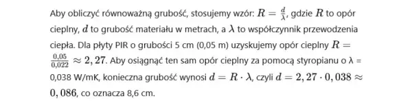 Płyta PIR 5 cm ile to styropianu? Oblicz potrzebną grubość styropianu