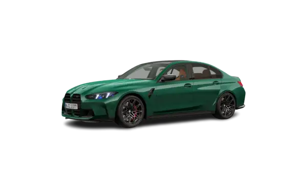 Zielony BMW M3 z brązowym wnętrzem. Sprawdź aktualną bmw m3 cena i konfigurację.