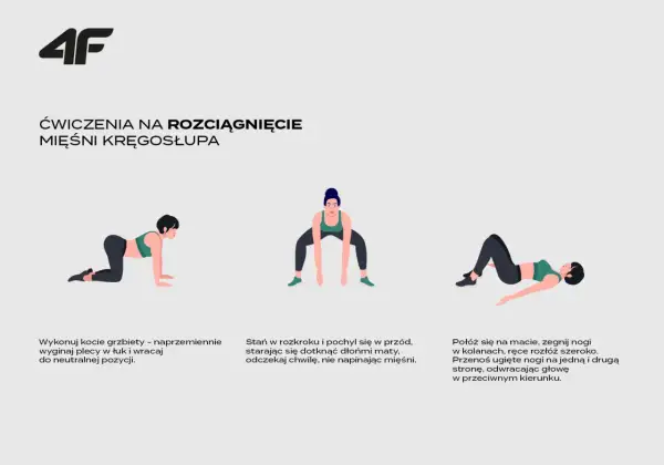 Ćwiczenia na rozciągnięcie mięśni kręgosłupa, by złagodzić ostry ból kręgosłupa lędźwiowego.