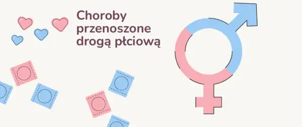 Serce i prezerwatywy symbolizują ochronę przed chorobami wenerycznymi.