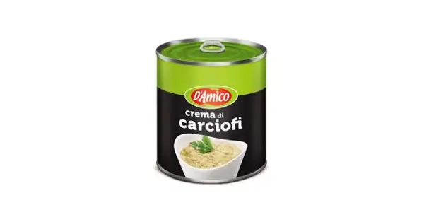 Lattina di crema di carciofi D'Amico. Ideale per antipasti, crostini o come condimento per primi piatti. Scopri come usarla!