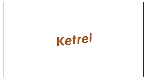 Napis "Ketrel" w kolorze brązowym. Informacja o potencjalnych skutkach ubocznych leku Ketrel.